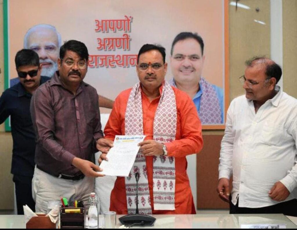 बीकानेर धोबी समाज के प्रतिनिधिमंडल ने मुख्यमंत्री से की मुलाकात