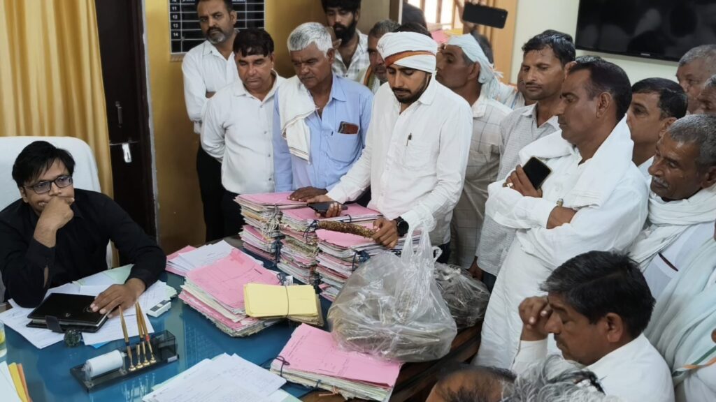 सूरजगढ़ में फसल खराबे को लेकर किसानों का धरना, पांच दिन में होगी पुनः गिरदावरी